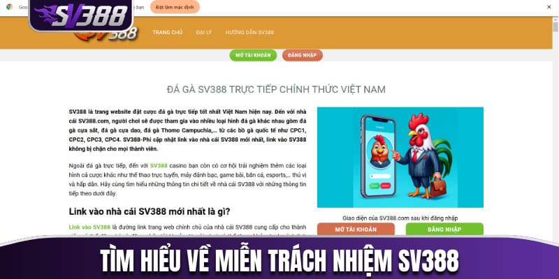 Miễn trách nhiệm SV388